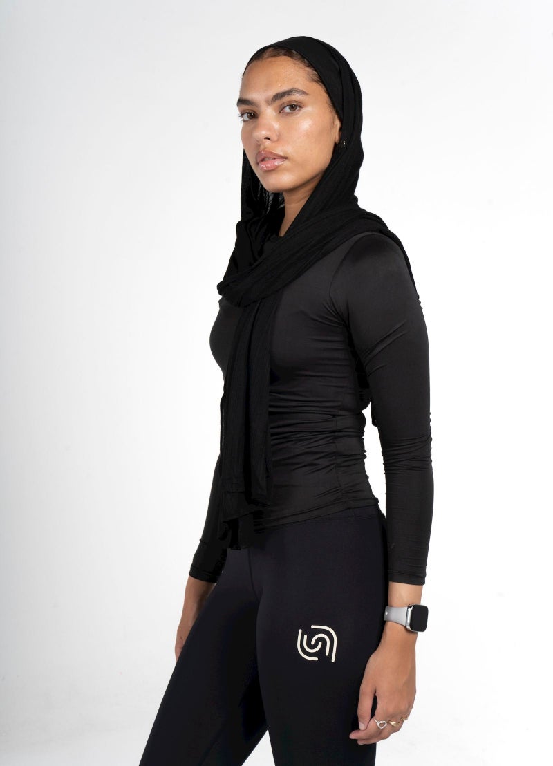 Beyond Women's Black Basic long sleeve top - Image 1
